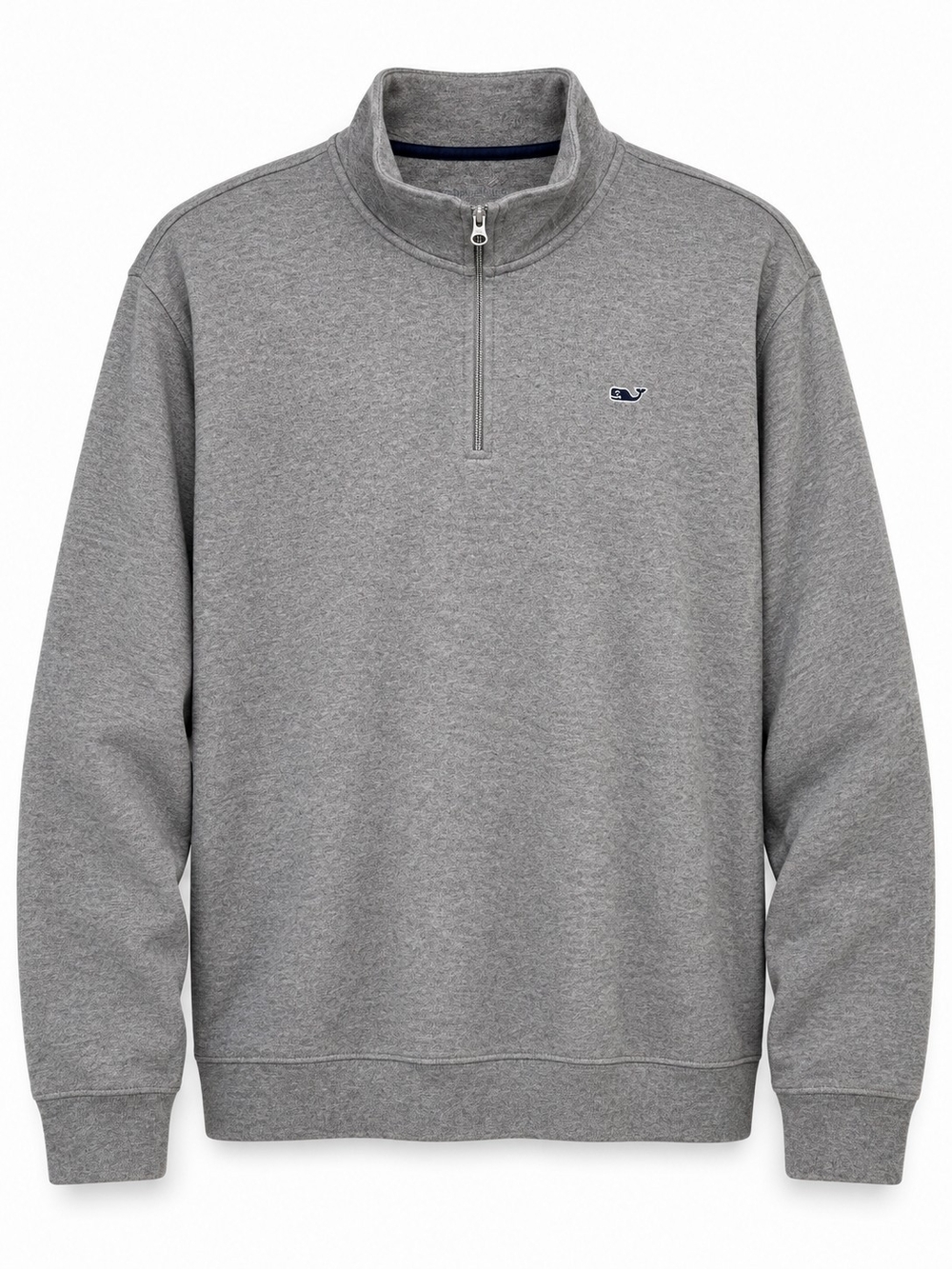 Vineyard Vines Men’s XL Gray 100% Pima Cotton Quarter Zip Pullover Whale